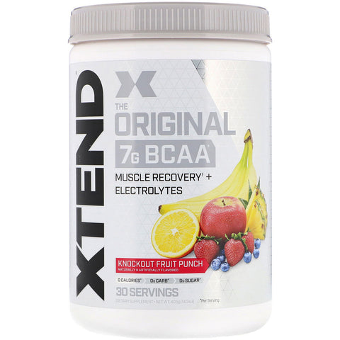Xtend The Original 7G BCAA, Knockout Fruit Punch, 14.3 oz (405 g) - 30 Servings