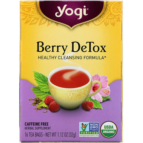 Yogi Tea - Berry DeTox, Caffeine Free, 16 Tea Bags, 1.12 oz (32 g)