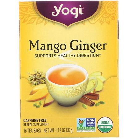 Yogi Tea - Organic Mango Ginger, Caffeine Free, 16 Tea Bags, 1.12 oz (32 g)