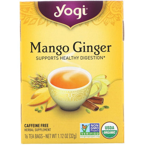 Yogi Tea - Organic Mango Ginger, Caffeine Free, 16 Tea Bags, 1.12 oz (32 g)