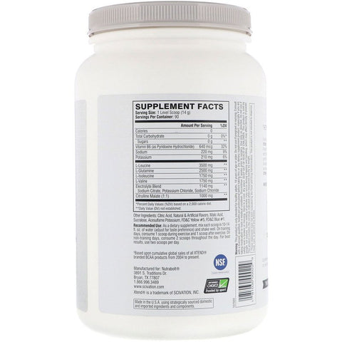Xtend The Original 7G BCAA, Lemon-Lime Squeeze, 2.78 lb (1.26 kg) - 90 Servings