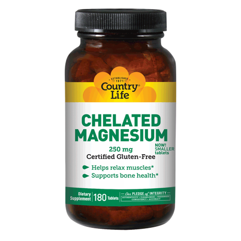 Country Life - CHELATED MAGNESIUM 250MG.180 - 180 Tablet