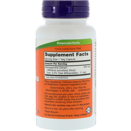 Now Foods - ASHWAGANDHA EXT 450MG  - 90 Vegan Capsules