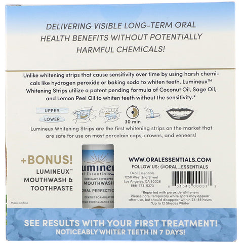 Lumineux Oral Essentials - Whitening Strips 24pk (Box)