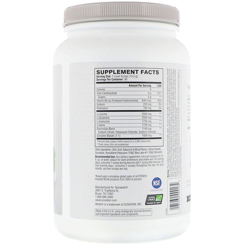 Xtend The Original 7G BCAA, Glacial Grape, 2.68 lb (1.22 kg) - 90 Servings