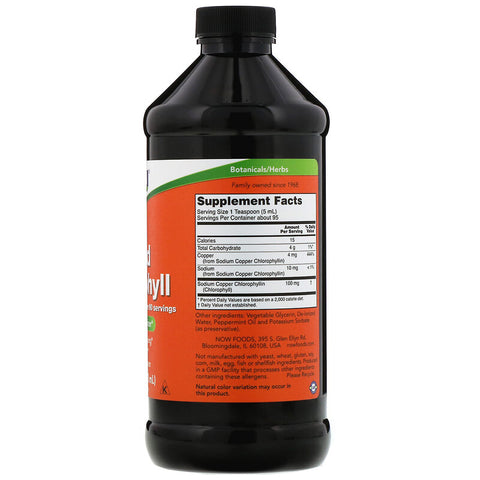 Now Foods - Liquid Chlorophyll, Mint Flavor, 16 fl oz (473 ml)