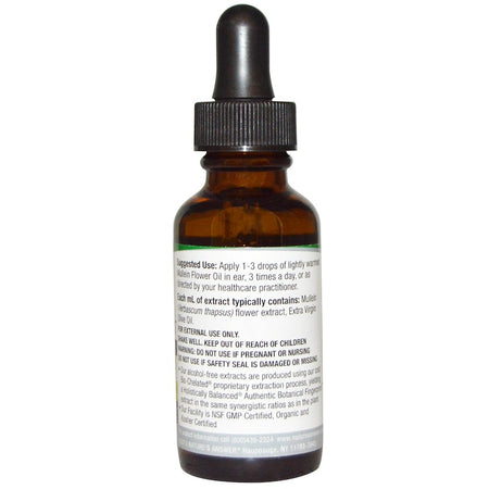 Nature's  Answers - Mullein Flower Ear Oil Topical Formula - 1  Oz
