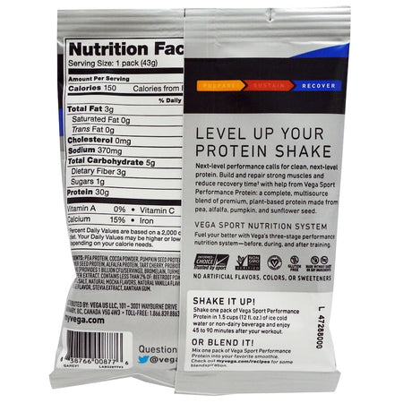 VEGA - Sport Protein Mocha (Box 12x1.5oz)