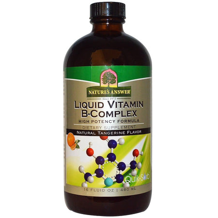 Nature's Answers - Liquid Vitamin B-Complex, Natural Tangerine Flavor, 16 fl oz (480 ml)