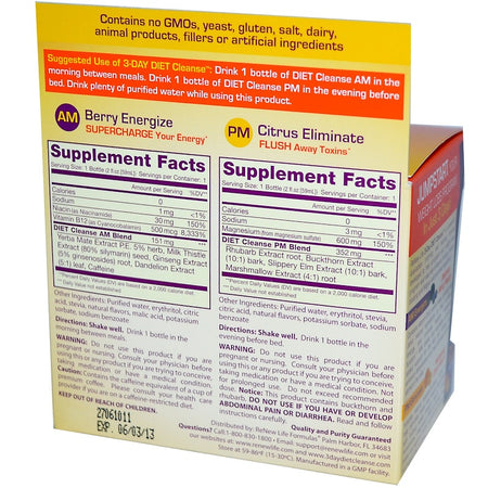 ReNew Life -  3-Day Diet Cleanse, 6 Bottles, 2 oz (59 ml) Each