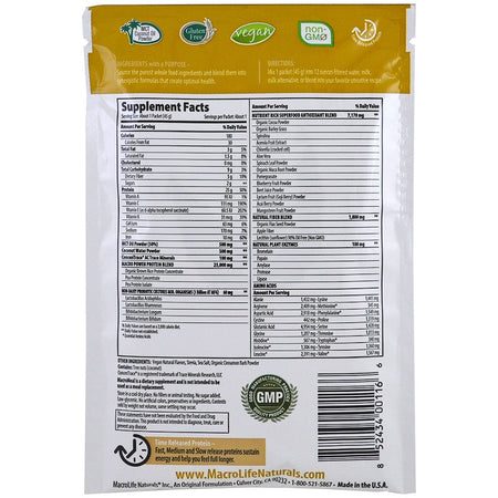 Macrolife Naturals - Macromeal Ultimate Superfood, Chocolate Protein