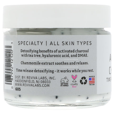 Reviva Labs - Activated Charcoal Time Release Night Crème  - 2.0 Oz (55g)