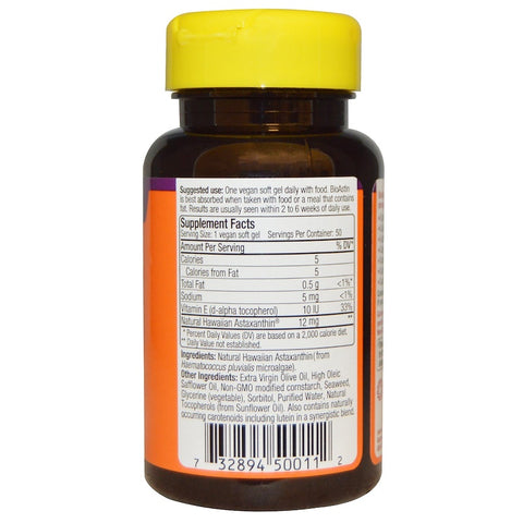 Nutrex Hawaii - BioAstin Vegan Astaxanthin - 50 Softgel