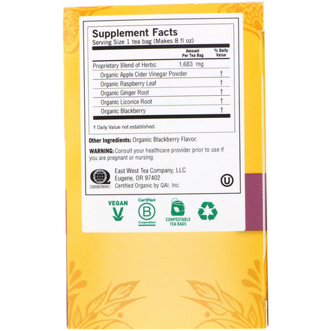 Yogi Tea - Digestive Awakening, Blackberry Apple Cider, Caffeine Free, 16 Tea Bags, 1.02 oz (29 g)