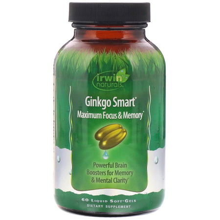 Irwin Naturals - Ginkgo Smart Maximum Focus & Memory - 60 Liquid Softgels