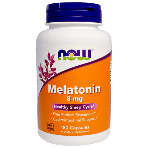 Now Foods - MELATONIN 3 mg - 180 Veg Capsules