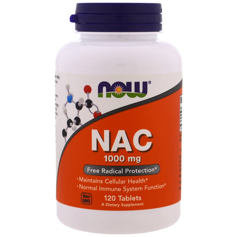 Now Foods - N-ACETYL-CYSTEINE NAC, 1000 mg, 120 Tablets