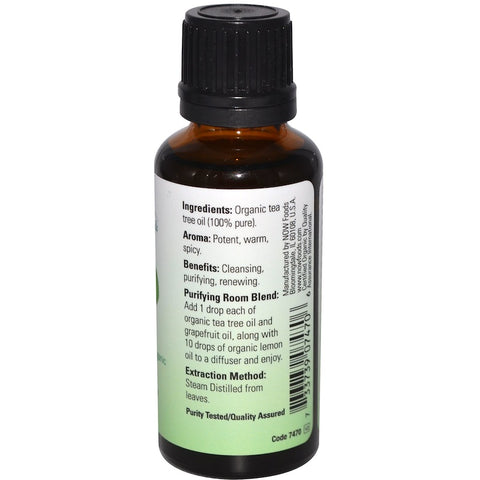 Now Foods - Organic Essential Oils, Tea Tree, 1 fl oz (30 ml)