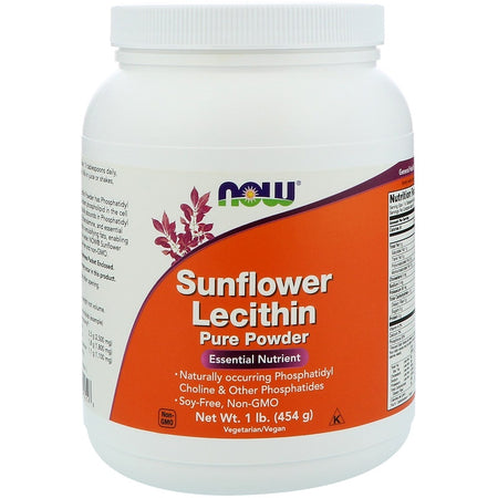 Now Foods - Sunflower Lecithin, Pure Powder, 1 lb (454 g)