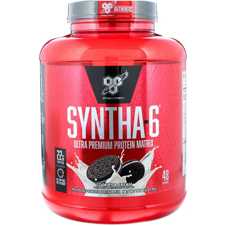 BSN - Syntha-6, Protein Powder Drink Mix, Cookies and Cream, 5.0 lbs (2.27 kg)