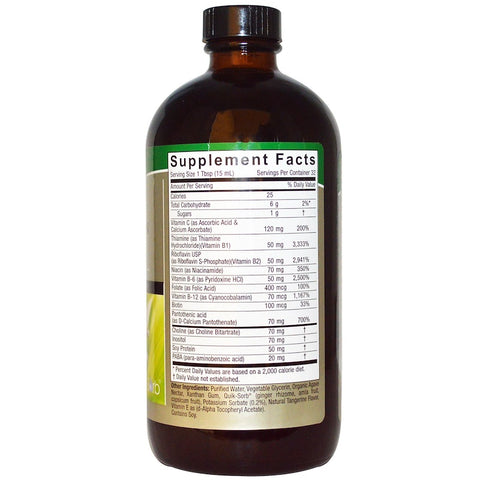 Nature's Answers - Liquid Vitamin B-Complex, Natural Tangerine Flavor, 16 fl oz (480 ml)