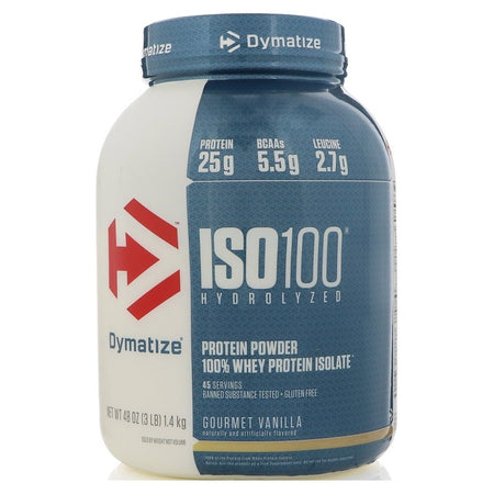 Dymatize - ISO100, Gourmet Vanilla - 3 Lb (1.4 Kg)