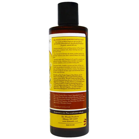 Dr Woods - Castile Soap Liquid Almond With Shea Butter - 8 Ounce