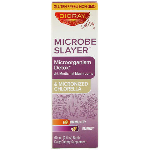 Bioray - Microbe Slayer, Microorganism Detox, Alcohol Free, 2 fl oz (60 ml)
