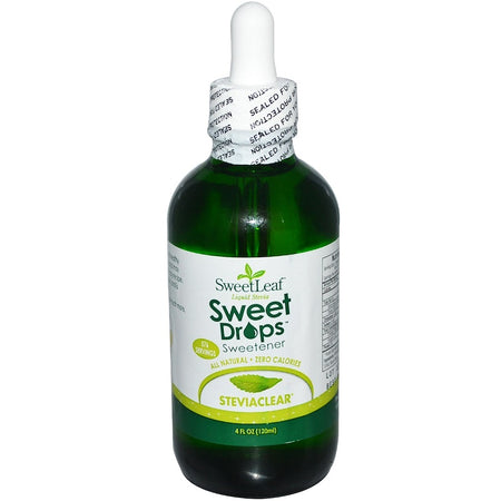 Wisdom Natural Sweetleaf - Liquid Stevia, Sweet Drops Sweetener, 4 fl oz (120 ml)