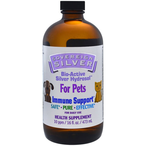 Sovereign Silver - Bio-Active Silver Hydrosol, For Pets, Immune Support, 16 fl oz (473 ml)