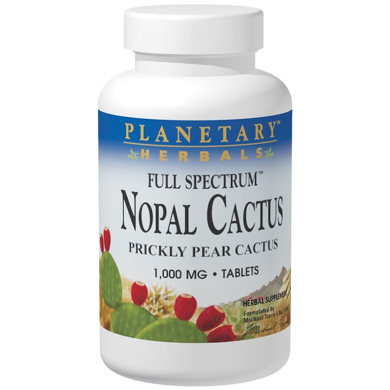 Planetary Herbals - Nopal Cactus, Full Spectrum™ Prickly Pear Cactus, 1,000 mg, 120 Tablets