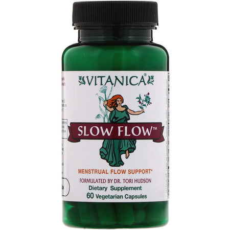 Vitanica -  Slow Flow, Menstrual Flow Support, 60 Vegetarian Capsules