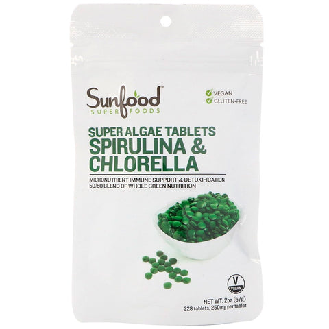 Sunfood - Spirulina & Chlorella 50/50 Tablets - 2oz
