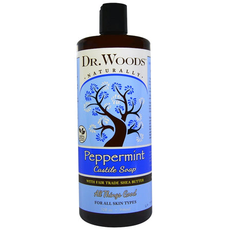 Dr Woods - Castile Soap Liquid Peppermint With Shea Butter - 32 Ounce