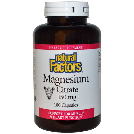 Natural Factors - Magnesium Citrate, 150 Mg,  - 180 Capsules