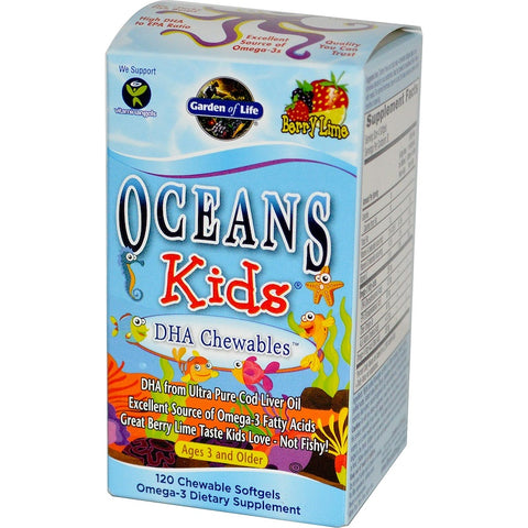 Garden Of Life - Oceans Kids DHA Berry Lime 120ct CHEWABLE SOFTGELS