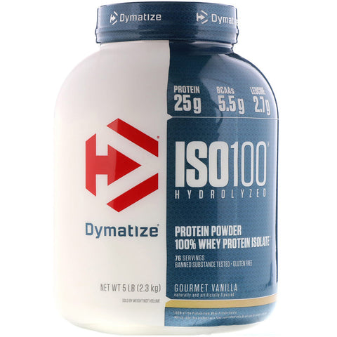 Dymatize - ISO100, Gourmet Vanilla - 5 Lb (2.3 Kg)
