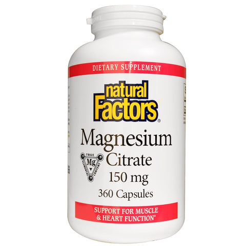 Natural Factors - Magnesium Citrate, 150 Mg,  - 360 Capsules