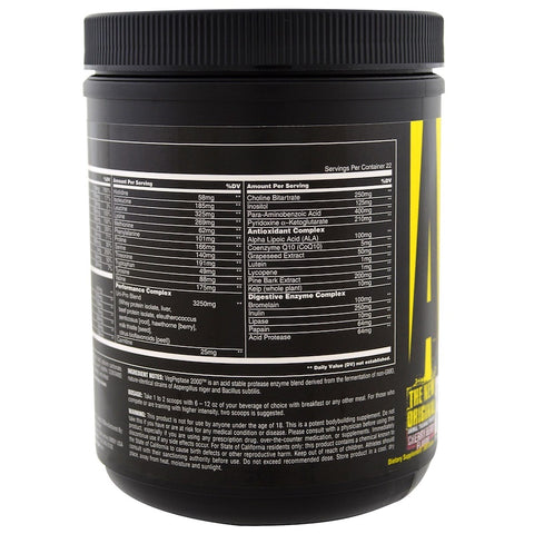 Universal Nutrition, The Original Animal Pak, Animal Training Powder, Cherry Berry, 369 g