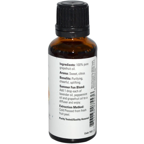 Now Foods - Essential Oils, Grapefruit, 1 fl oz (30ml)