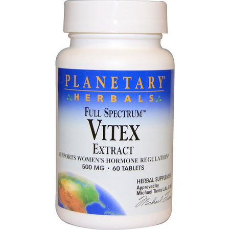 Planetary Herbals - Vitex Extract, Full Spectrum™ 500 Mg - 60 Tablet