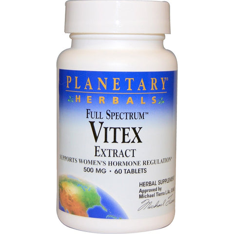 Planetary Herbals - Vitex Extract, Full Spectrum™ 500 Mg - 60 Tablet
