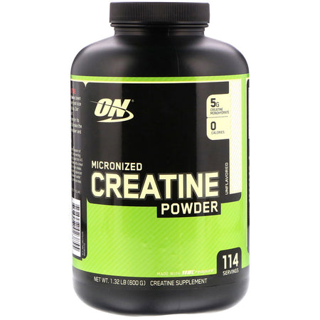 Optimum Nutrition - Micronized Creatine Powder, Unflavored, 1.32 lb (600 g)
