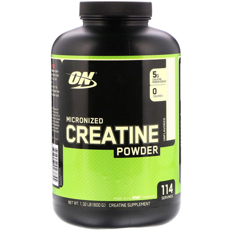 Optimum Nutrition - Micronized Creatine Powder, Unflavored, 1.32 lb (600 g)