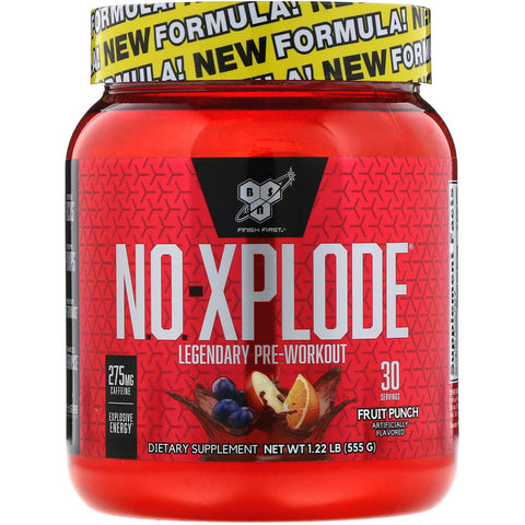 BSN - N.O.-Xplode, Legendary Pre-Workout, Fruit Punch, 1.22 lbs (555 g)