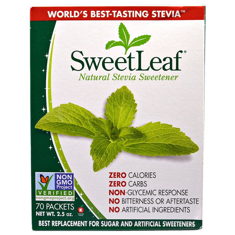 Wisdom Natural Sweetleaf - Natural Stevia Sweetner, 70 Packets