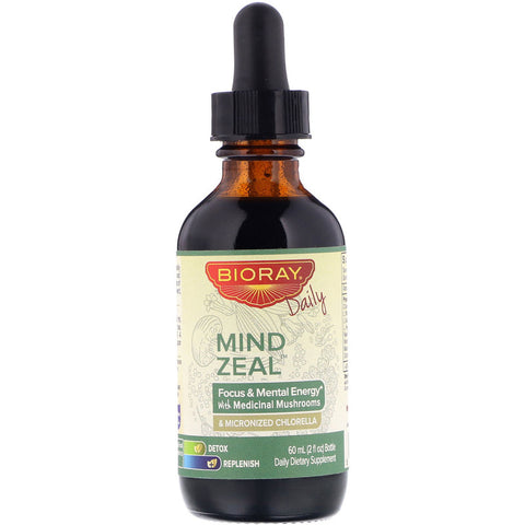 Bioray - Mind Zeal  Focus & Mental Energy, Alcohol Free, 2 fl oz (60 ml)