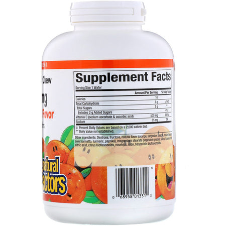 Natural Factors C 500mg Natural Fruit Chews-Tangy Orange  - 180 Chewable