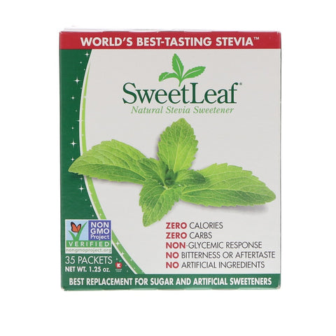 Wisdom Natural Sweetleaf - Natural Stevia Sweetener, 35 Packets, 1.25 oz