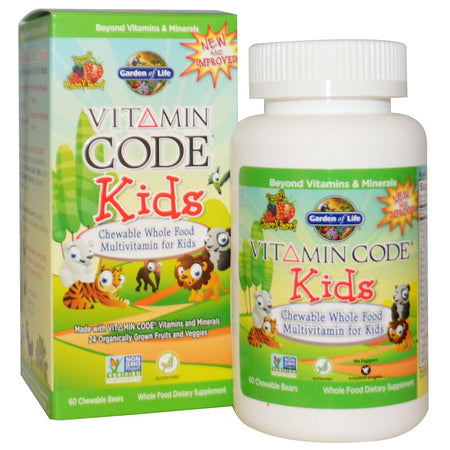 Garden Of Life - Vitamin Code, Kids, Chewable Whole Food Multivitamin for Kids, Cherry Berry, 30 Chewable Bears